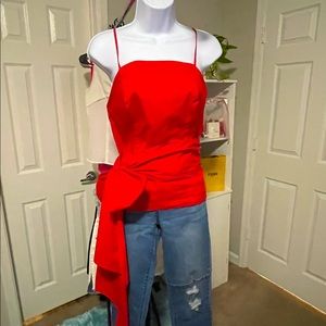 Venus Red Bow Tie Top